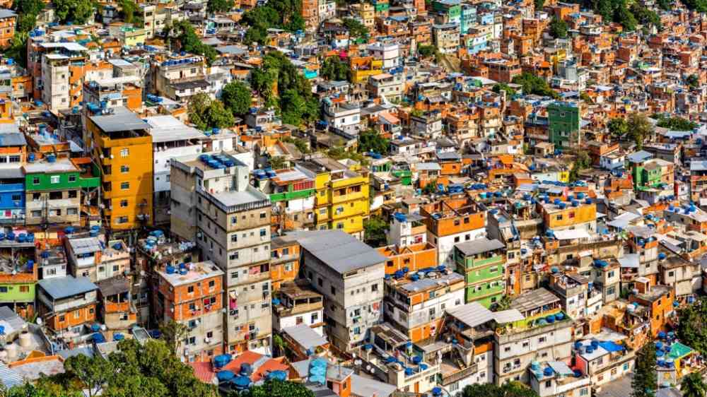 Aerial view of Rio's Rocinha favela